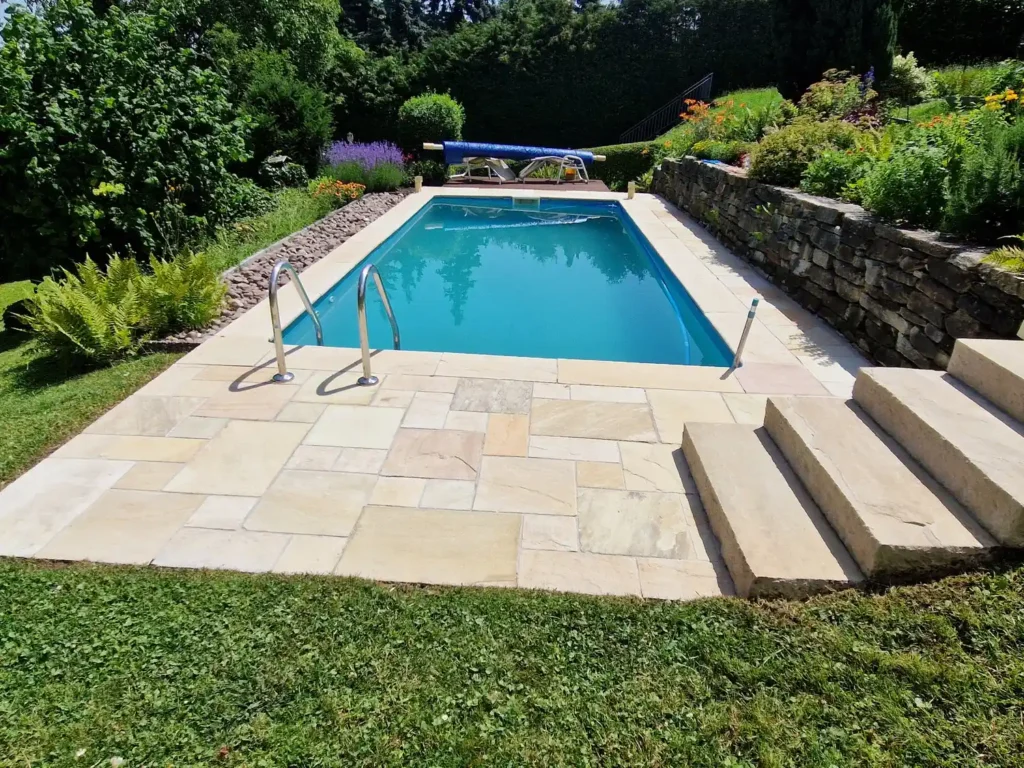 Tiefengrundreinigung Sandstein nach der Reinigung